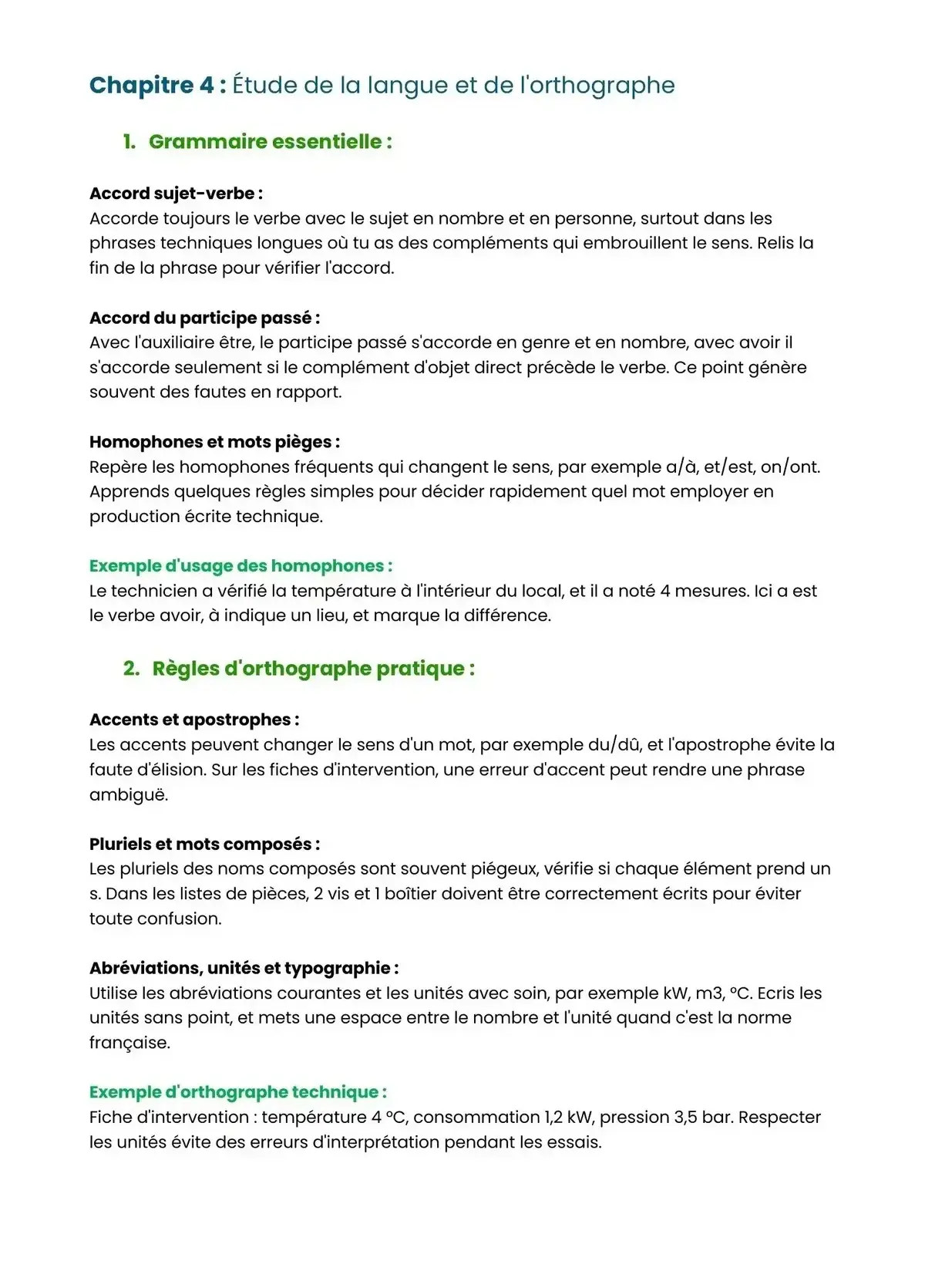 Example Fiche de Révision Bac Pro MFER